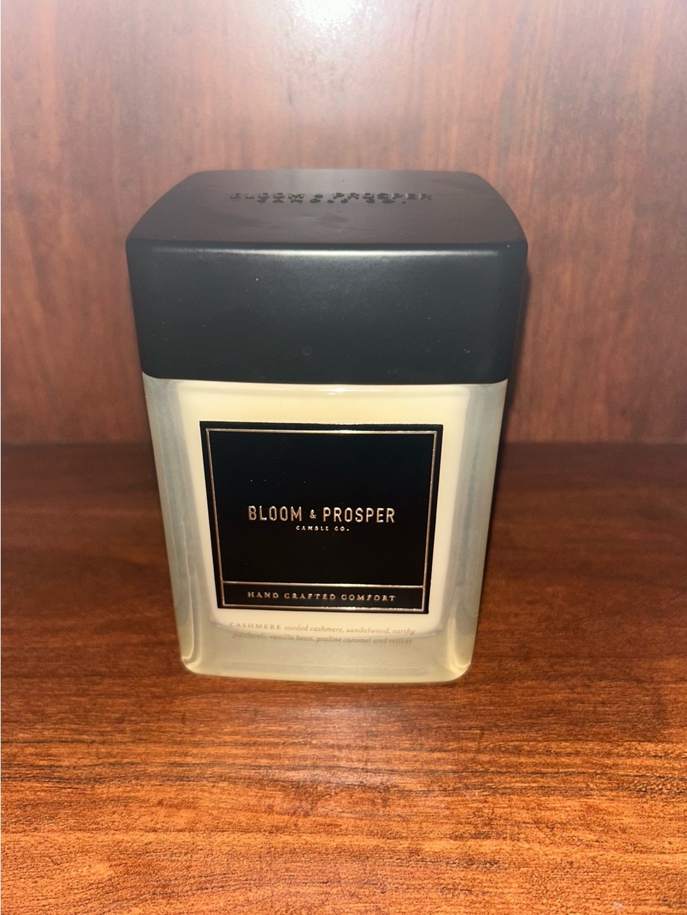 Bloom & Prosper Hand Crafted Candle Cashmere Sandalwood Vanilla Praline 10.8 oz